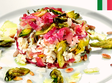 Rice Salad with Artichokes and Toasted Pine Nuts
